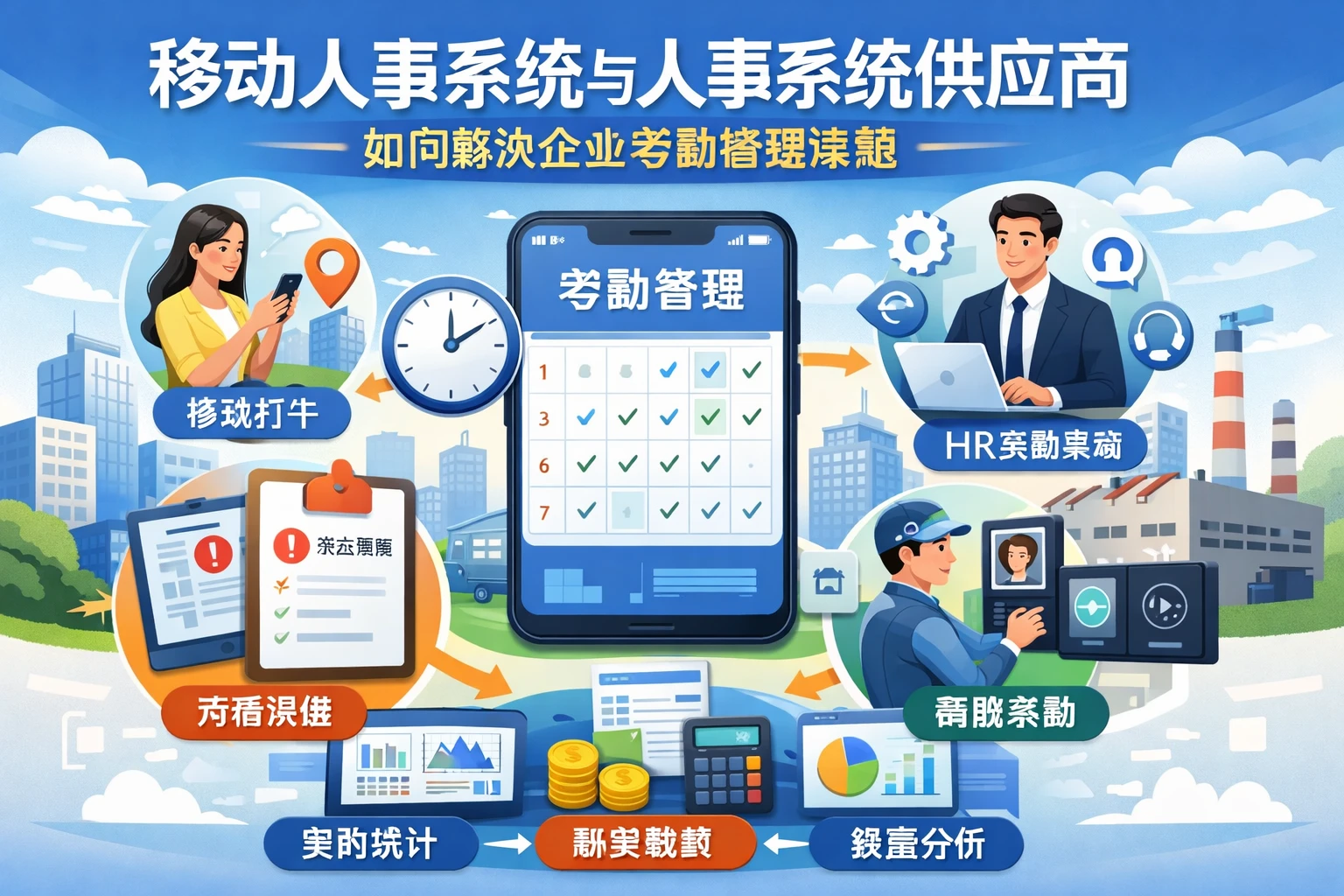 移动人事系统与人事系统供应商如何解决企业考勤管理难题