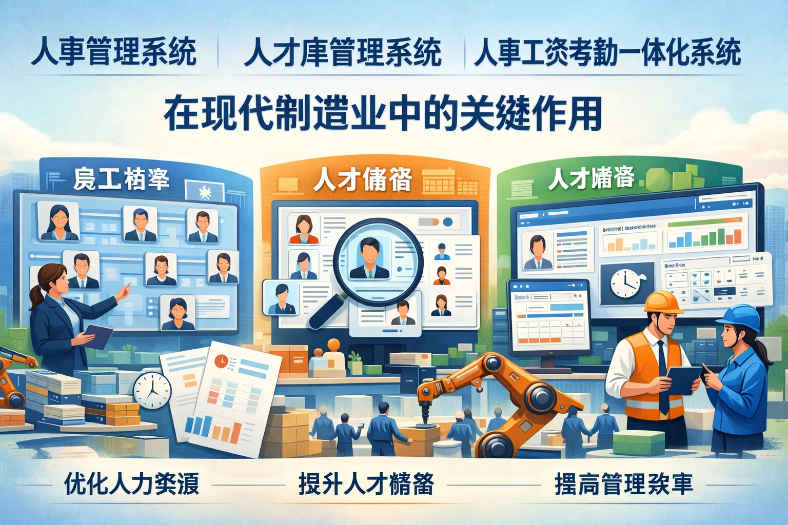 人事管理系统、人才库管理系统与人事工资考勤一体化系统在现代制造业中的关键作用