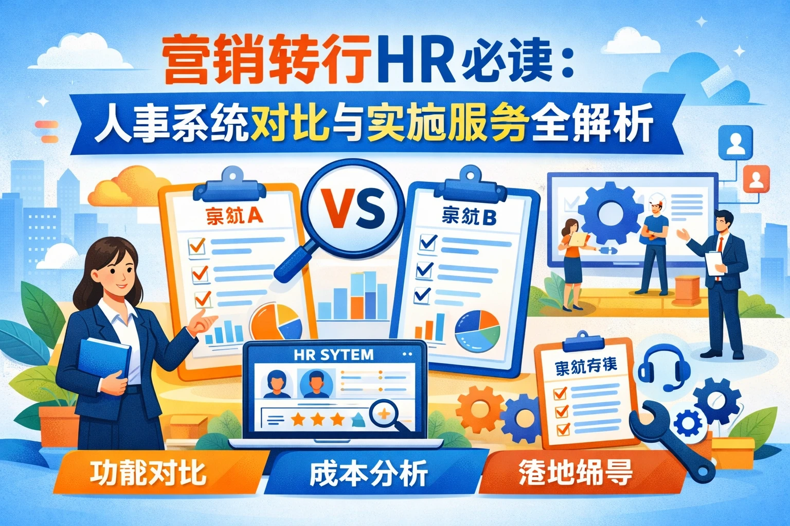 营销转行HR必读：人事系统对比与实施服务全解析