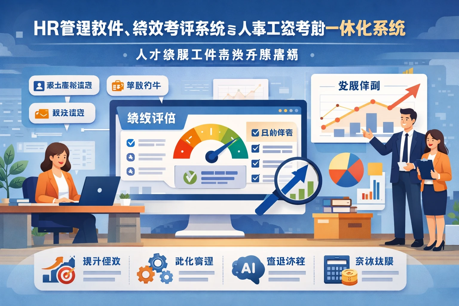 HR管理软件、绩效考评系统与人事工资考勤一体化系统：人才发展工作高效开展指南