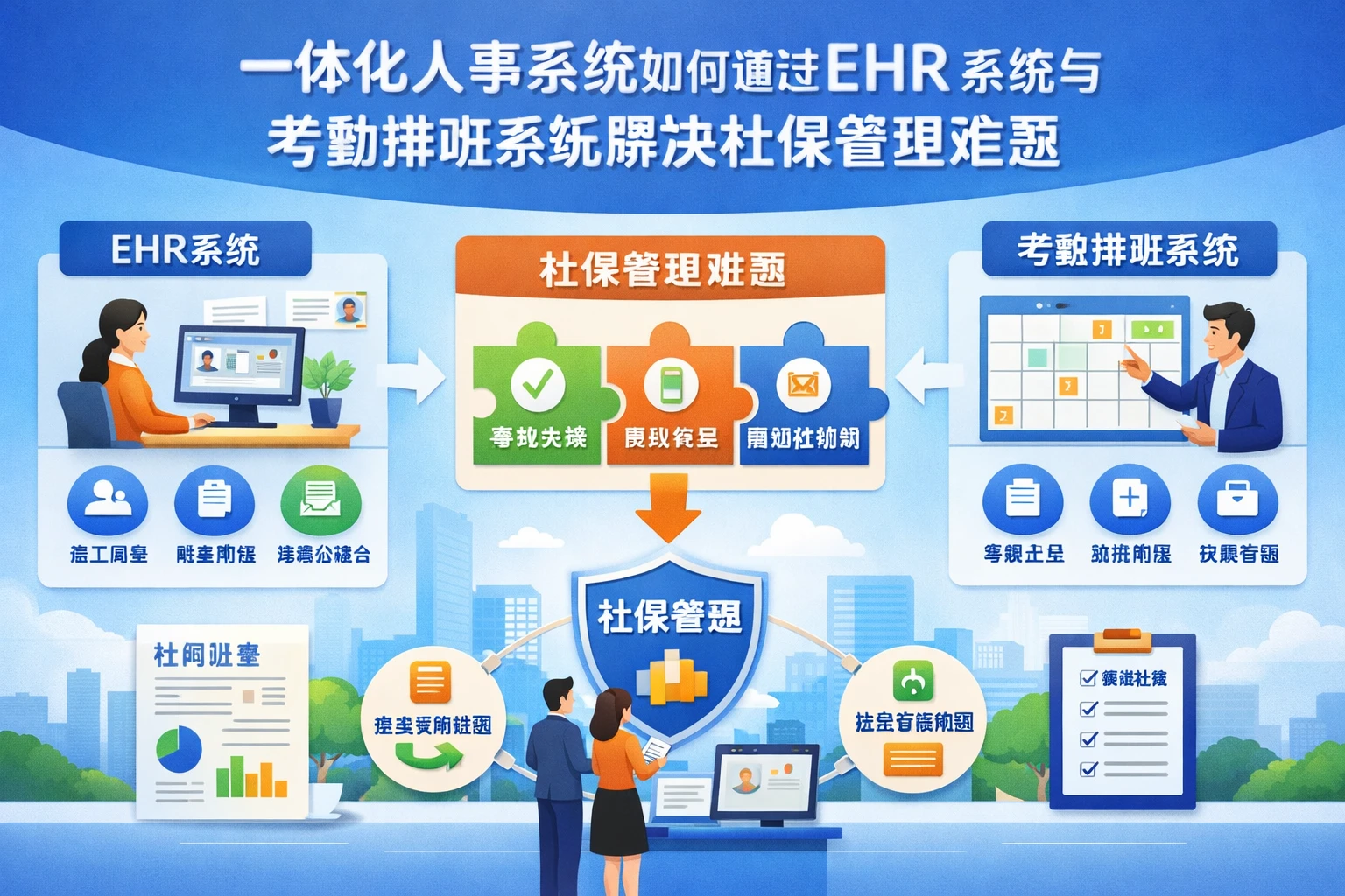 一体化人事系统如何通过EHR系统与考勤排班系统解决社保管理难题