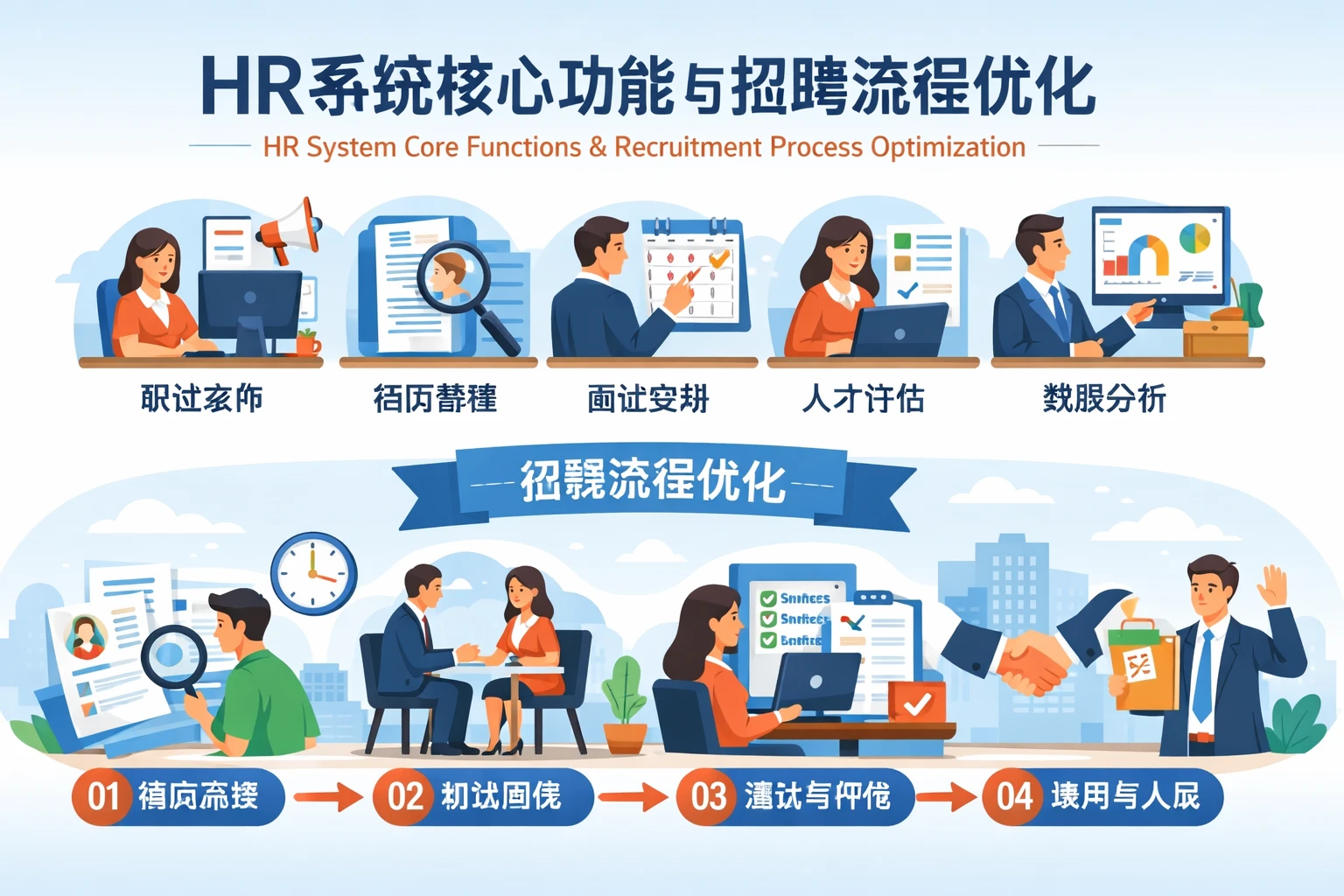 HR系统核心功能与招聘流程优化