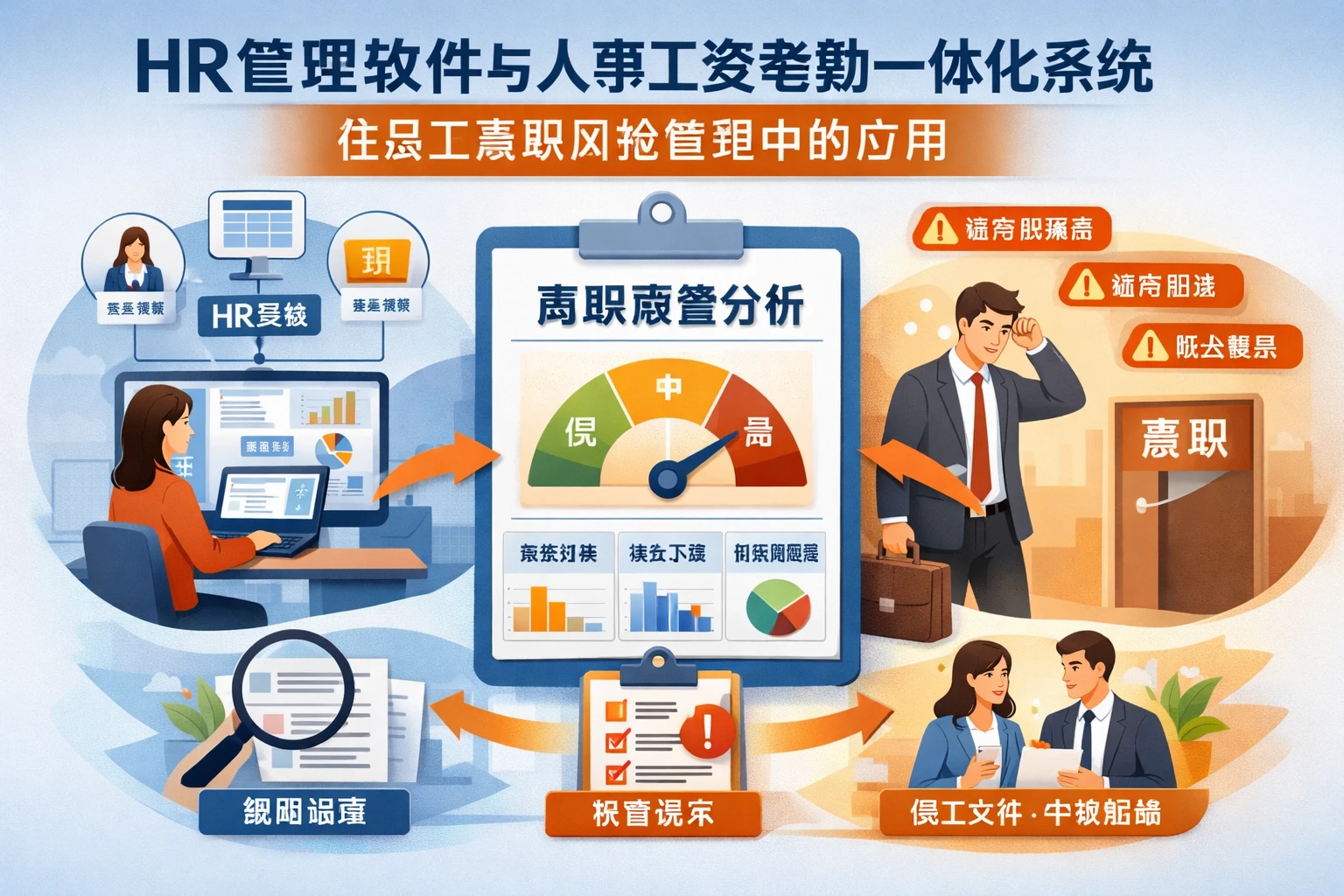 HR管理软件与人事工资考勤一体化系统在员工离职风险管理中的应用