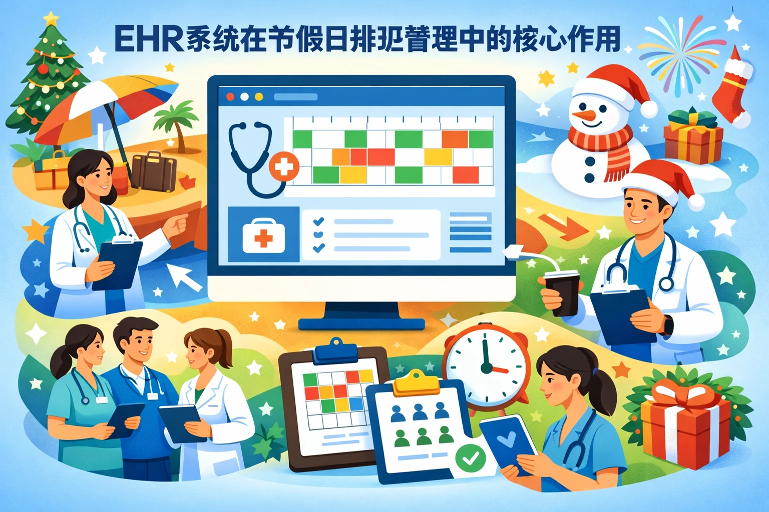 EHR系统在节假日排班管理中的核心作用