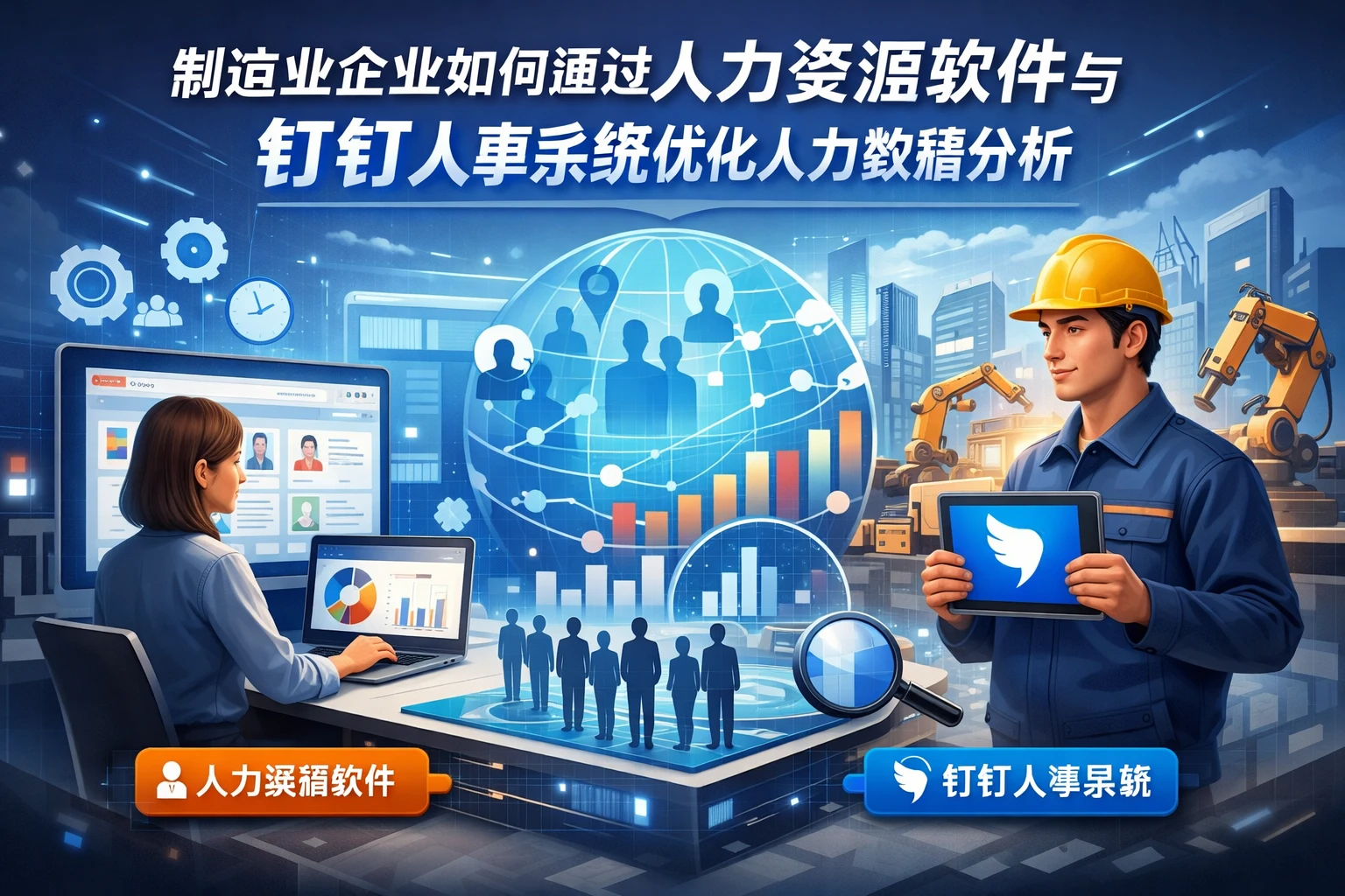 制造业企业如何通过人力资源软件与钉钉人事系统优化人力数据分析