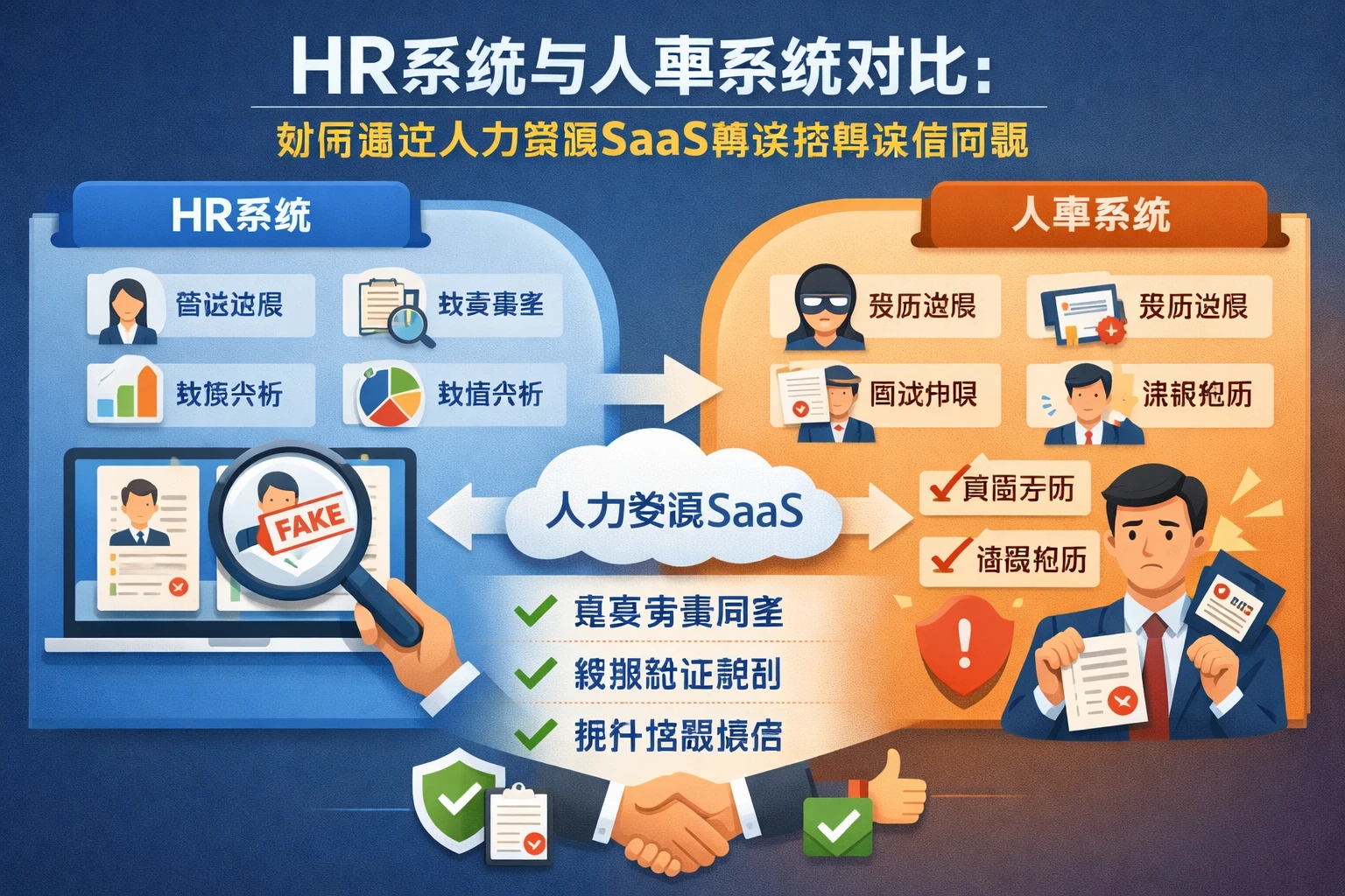 HR系统与人事系统对比：如何通过人力资源SaaS解决招聘诚信问题