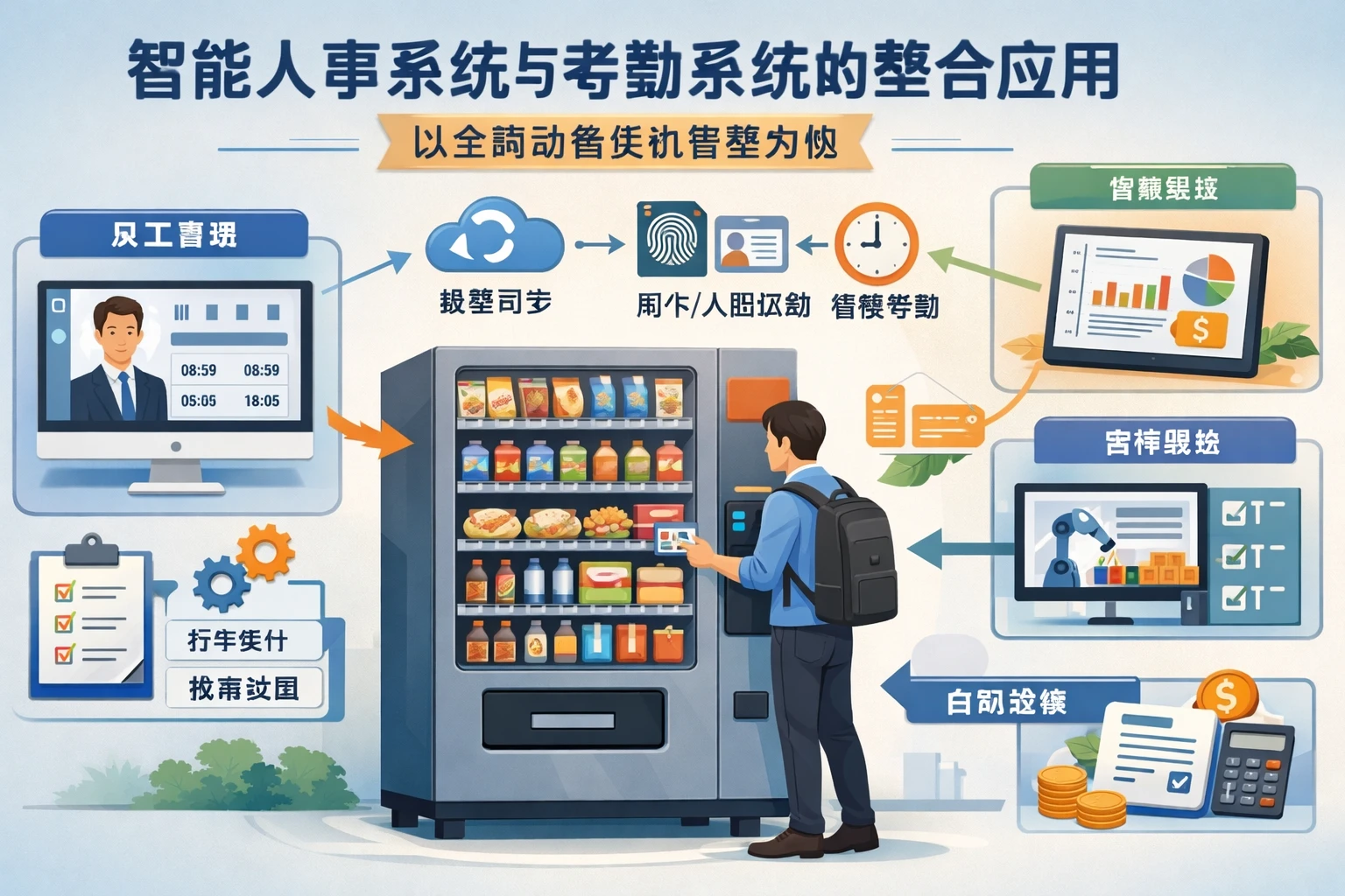 智能人事系统与考勤系统的整合应用：以全自动售货机管理为例
