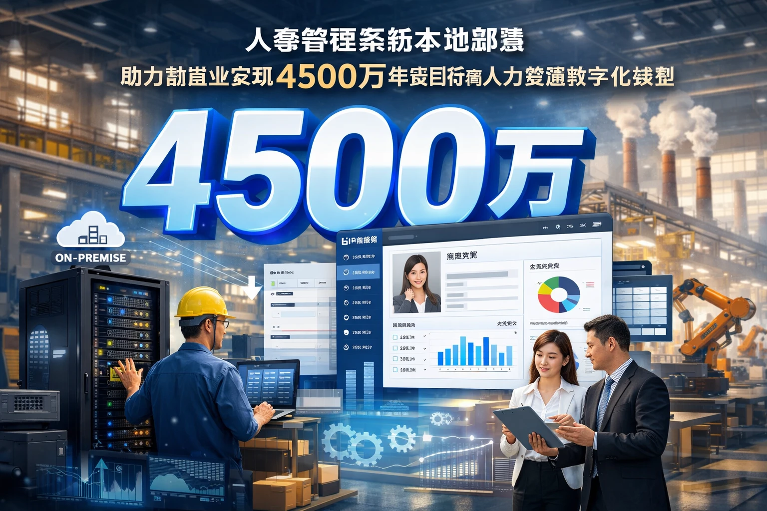 人事管理系统本地部署助力制造业实现4500万年度目标的人力资源数字化转型