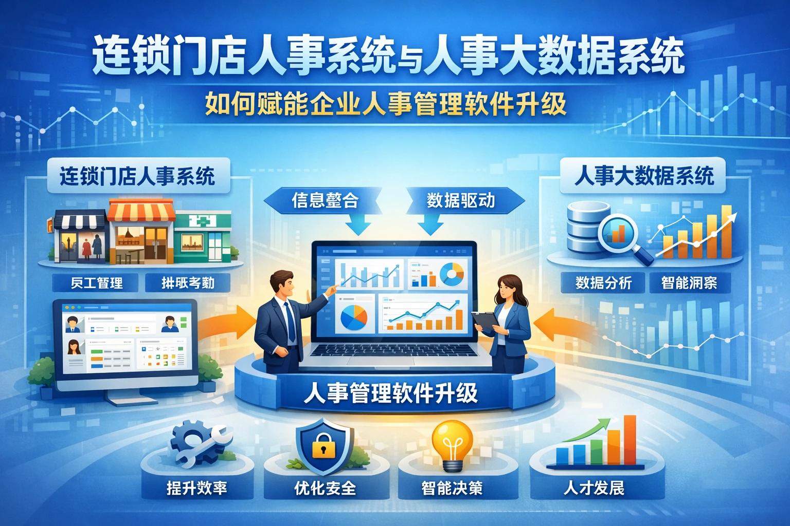 连锁门店人事系统与人事大数据系统如何赋能企业人事管理软件升级
