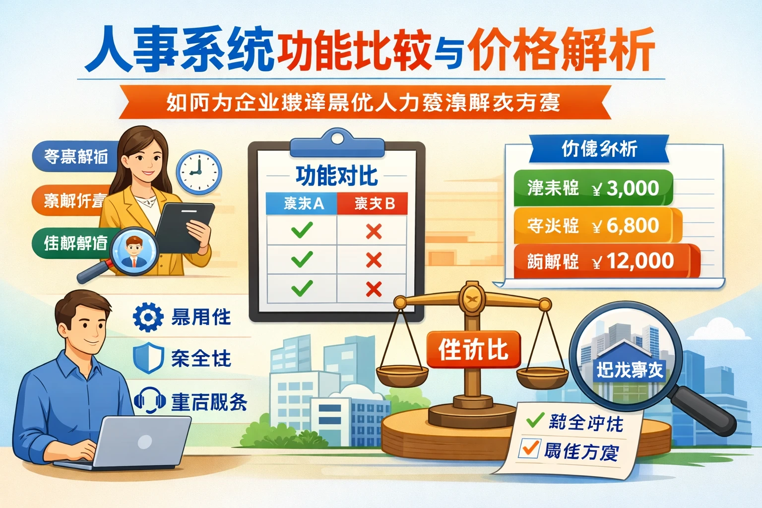 人事系统功能比较与价格解析：如何为企业选择最优人力资源解决方案