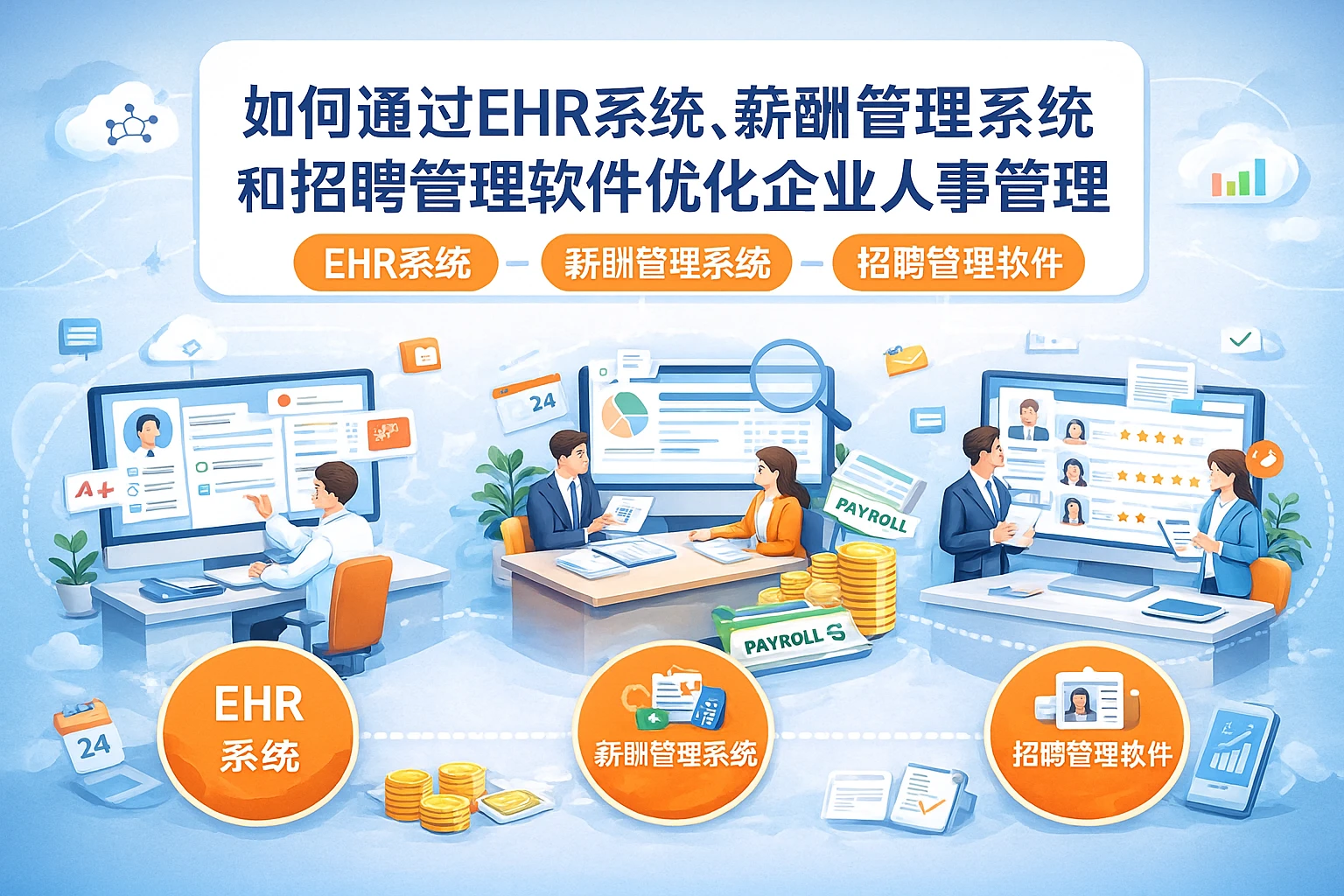 如何通过EHR系统、薪酬管理系统和招聘管理软件优化企业人事管理