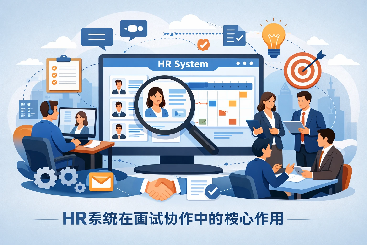 HR系统在面试协作中的核心作用