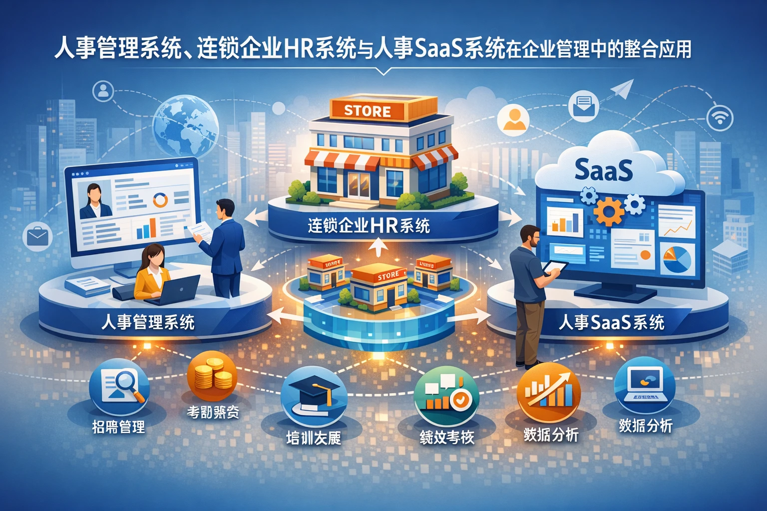 人事管理系统、连锁企业HR系统与人事SaaS系统在企业管理中的整合应用