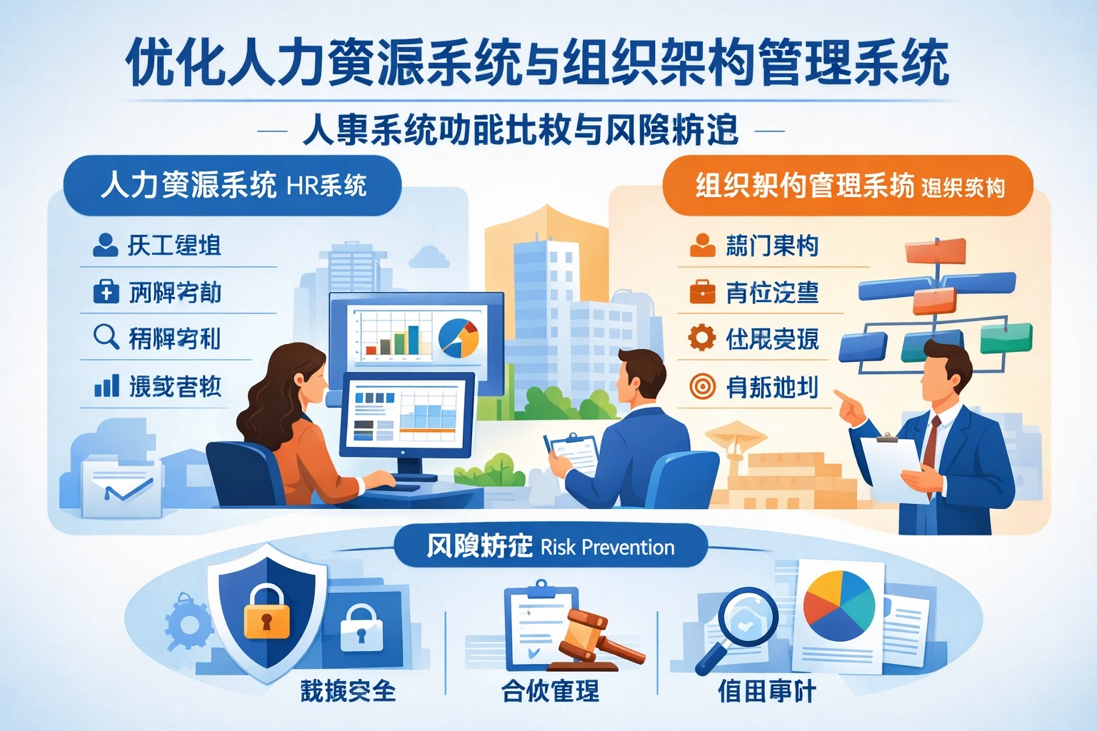优化人力资源系统与组织架构管理系统:人事系统功能比较与风险防范