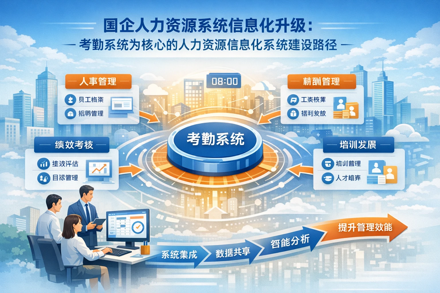 国企人力资源系统信息化升级：考勤系统为核心的人力资源信息化系统建设路径