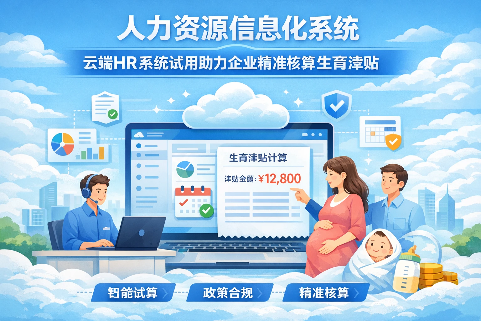人力资源信息化系统：云端HR系统试用助力企业精准核算生育津贴