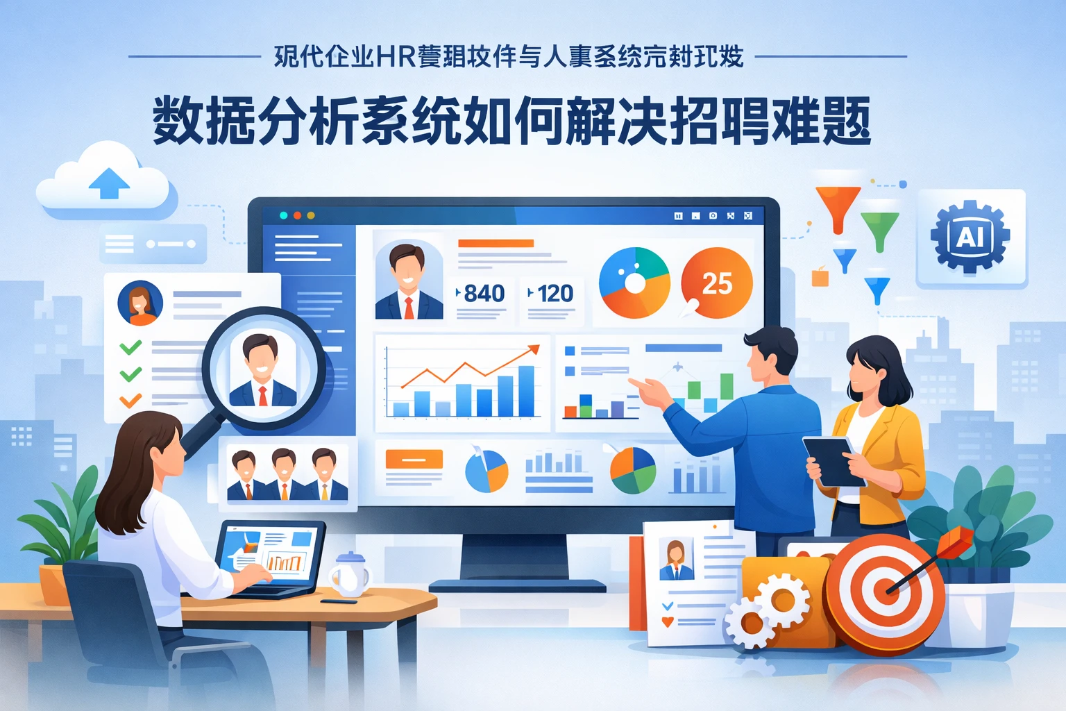 现代企业HR管理软件与人事系统定制开发：数据分析系统如何解决招聘难题