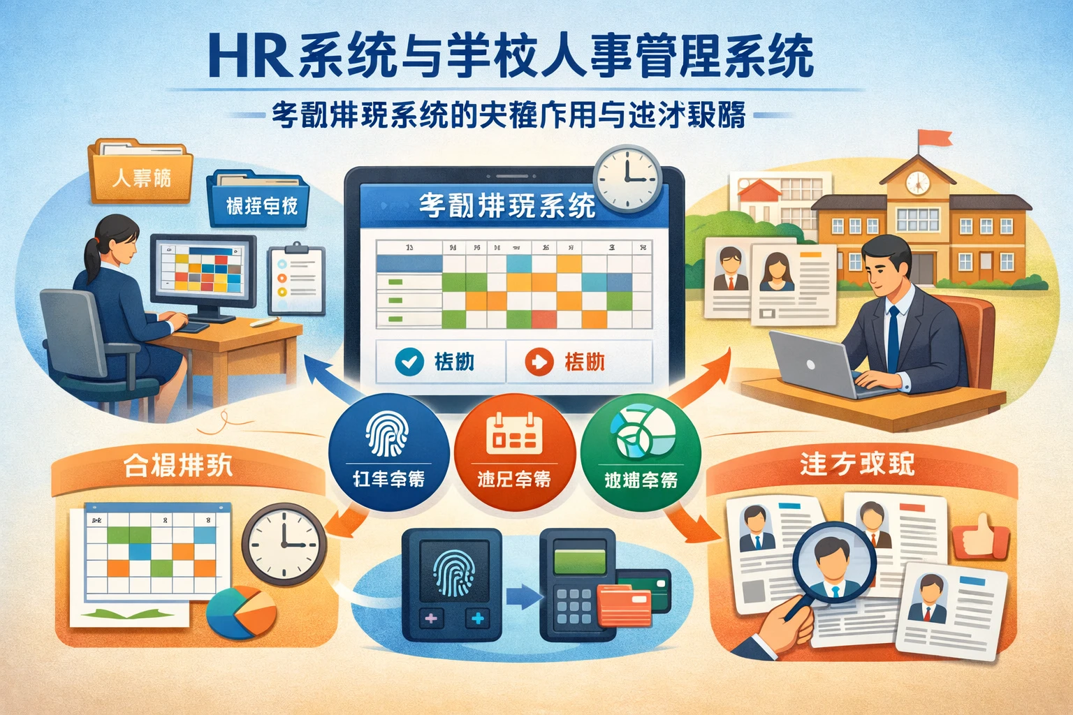 HR系统与学校人事管理系统：考勤排班系统的关键作用与选才策略