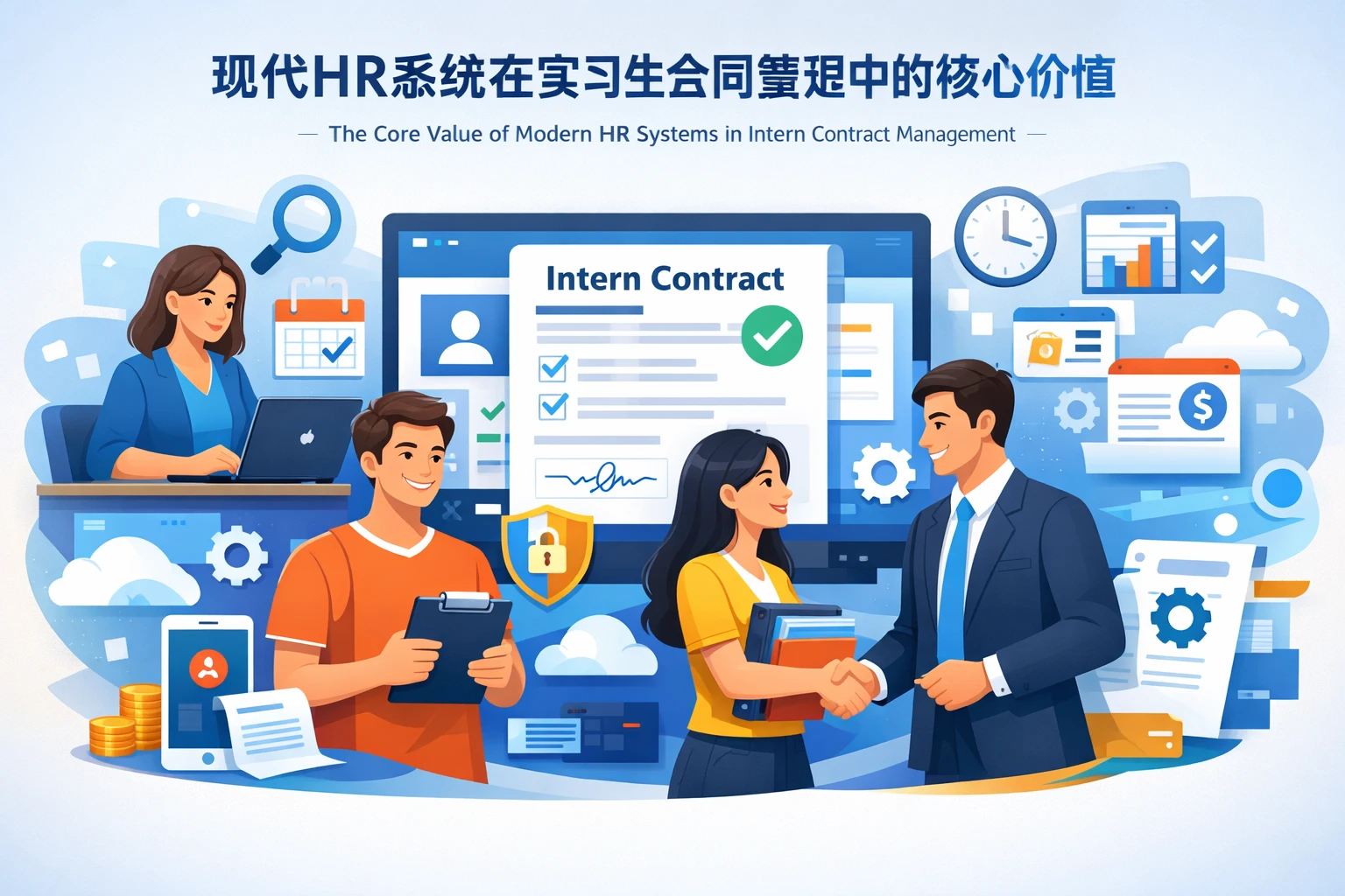 现代HR系统在实习生合同管理中的核心价值