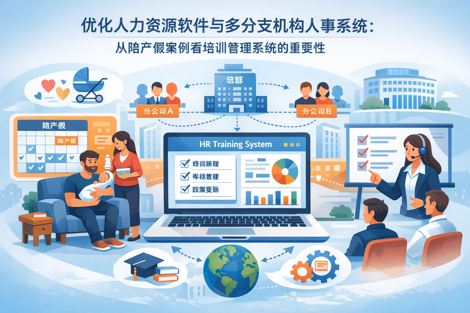 优化人力资源软件与多分支机构人事系统：从陪产假案例看培训管理系统的重要性