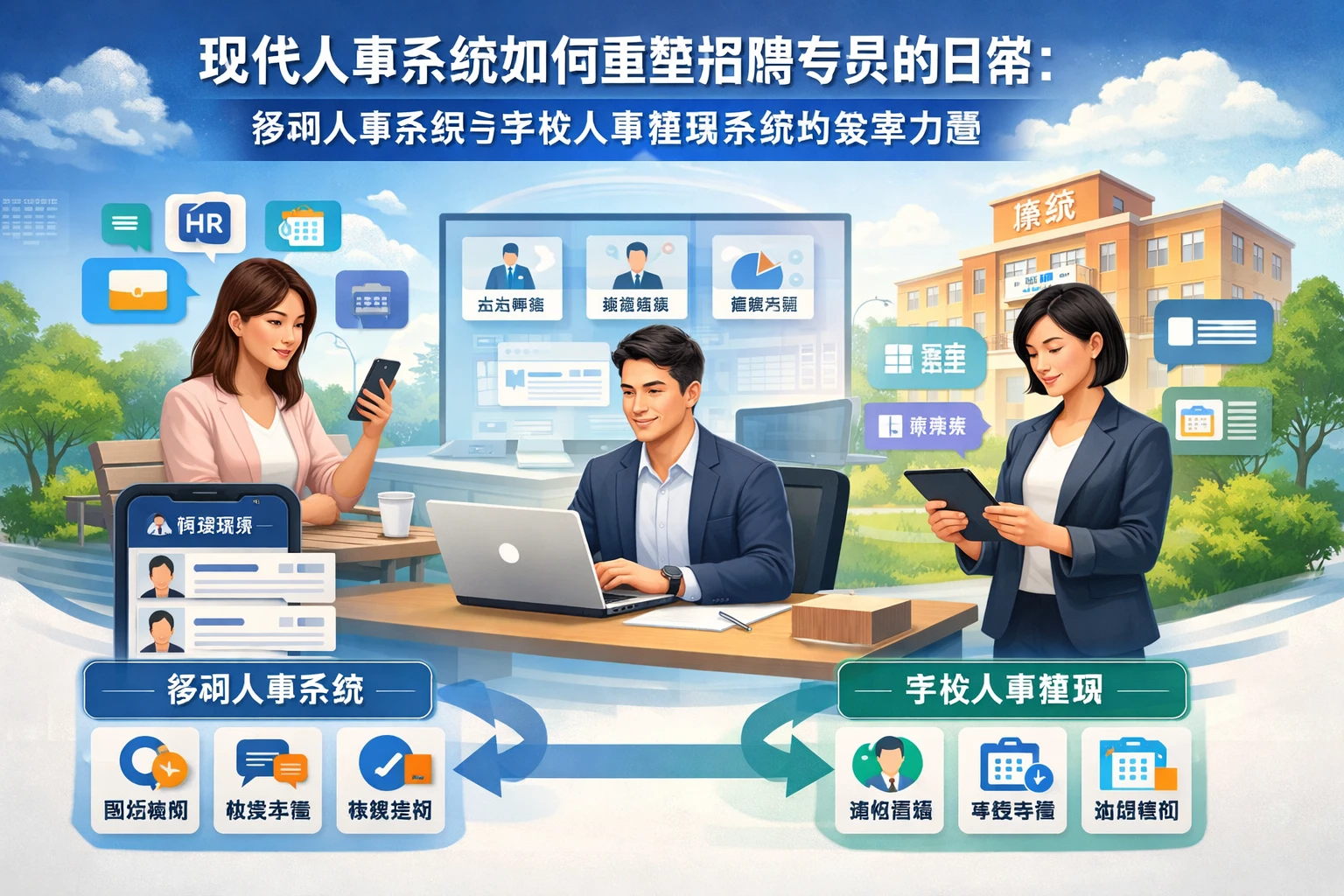 现代人事系统如何重塑招聘专员的日常：移动人事系统与学校人事管理系统的变革力量