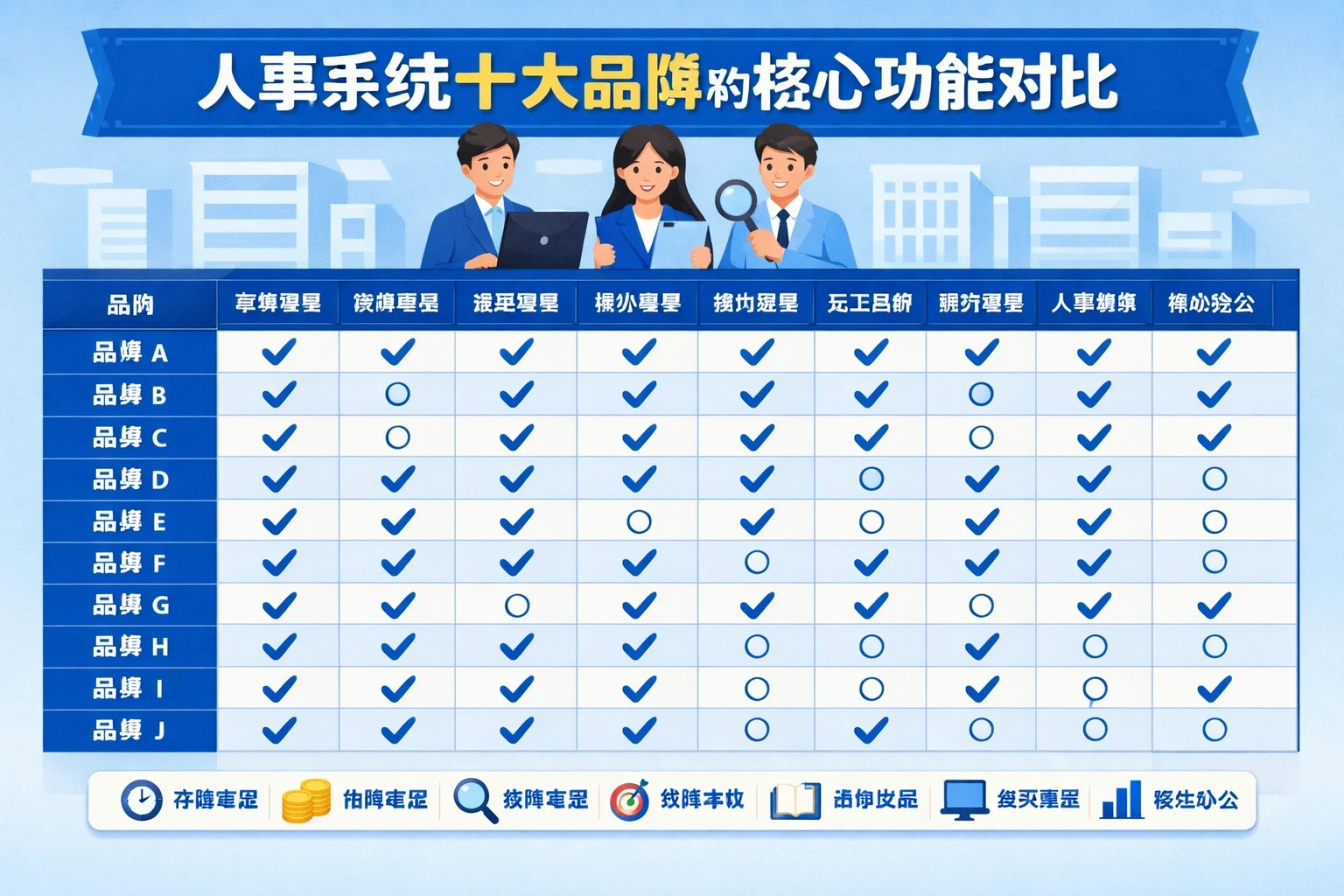 人事系统十大品牌的核心功能对比