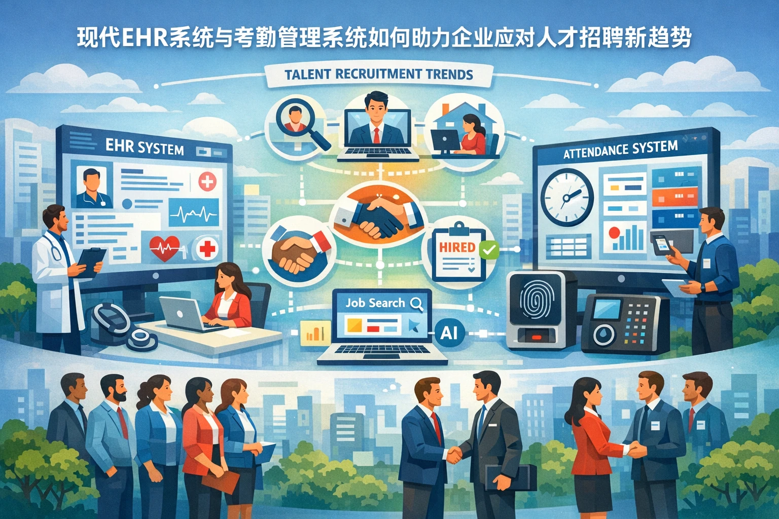 现代EHR系统与考勤管理系统如何助力企业应对人才招聘新趋势