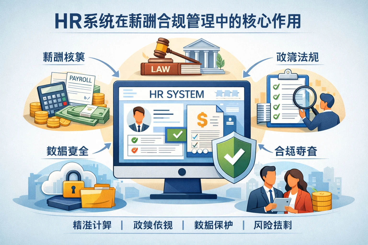 HR系统在薪酬合规管理中的核心作用