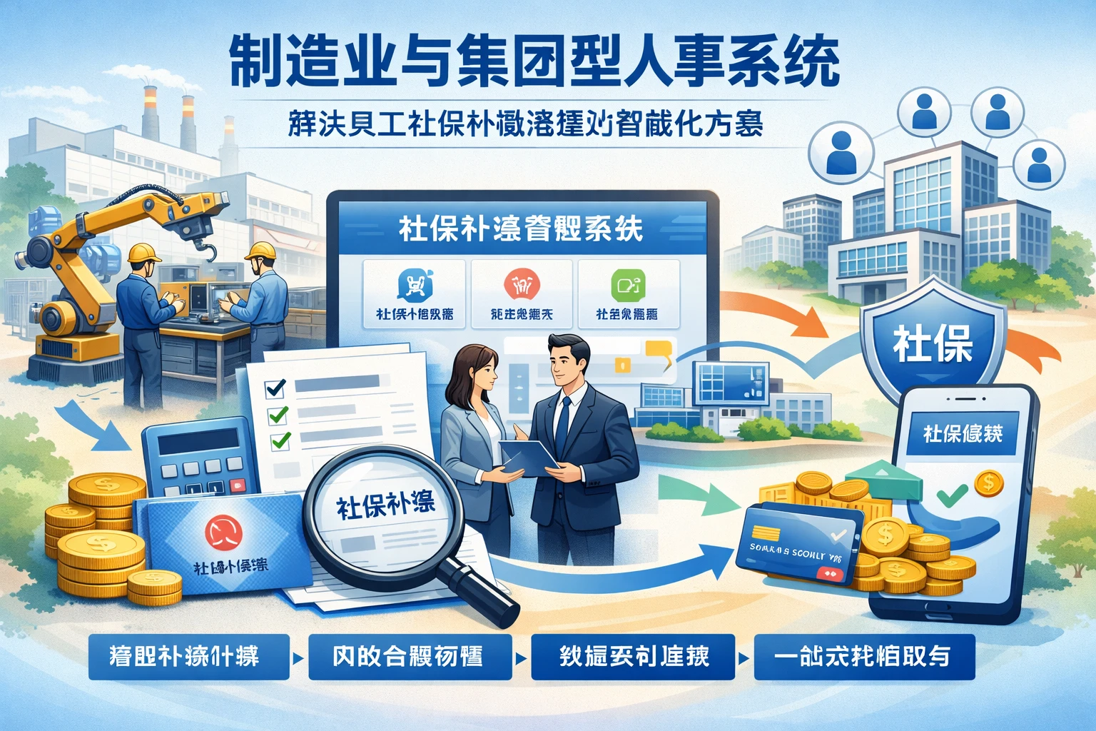 制造业与集团型人事系统：解决员工社保补缴难题的智能化方案