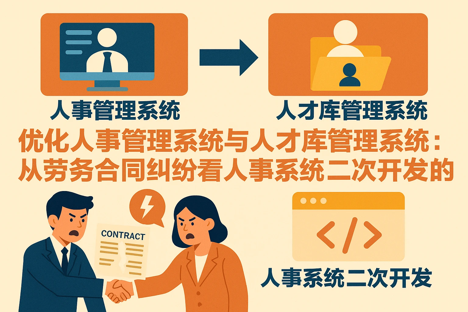 优化人事管理系统与人才库管理系统:从劳务合同纠纷看人事系统二次开发的重要性