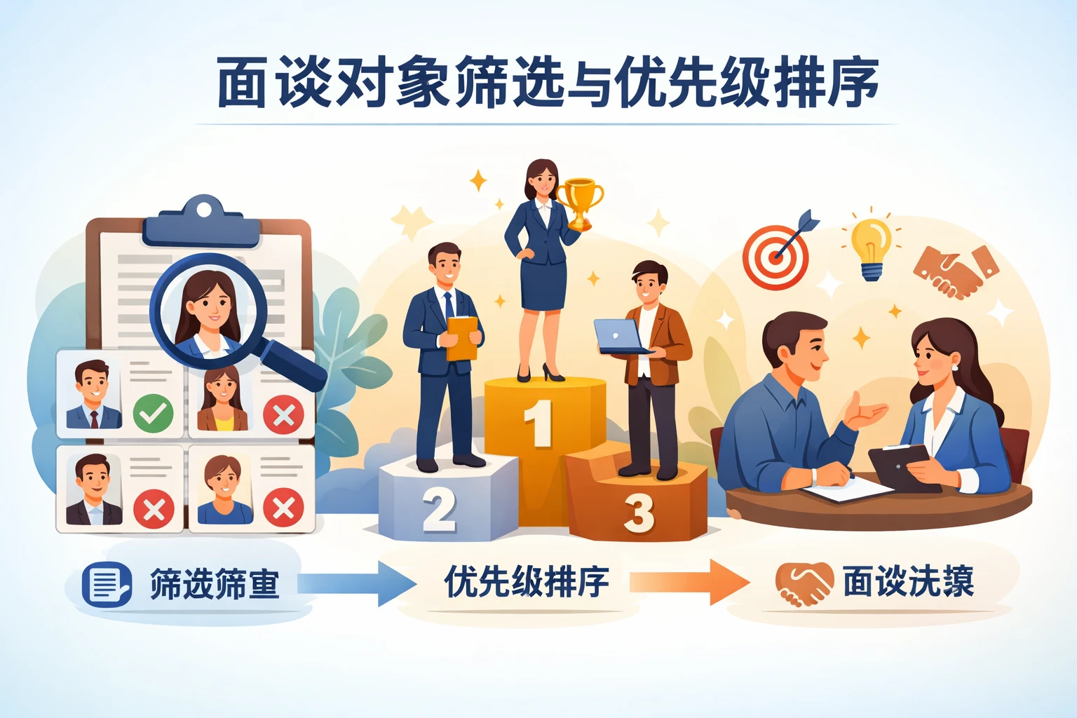 面谈对象筛选与优先级排序