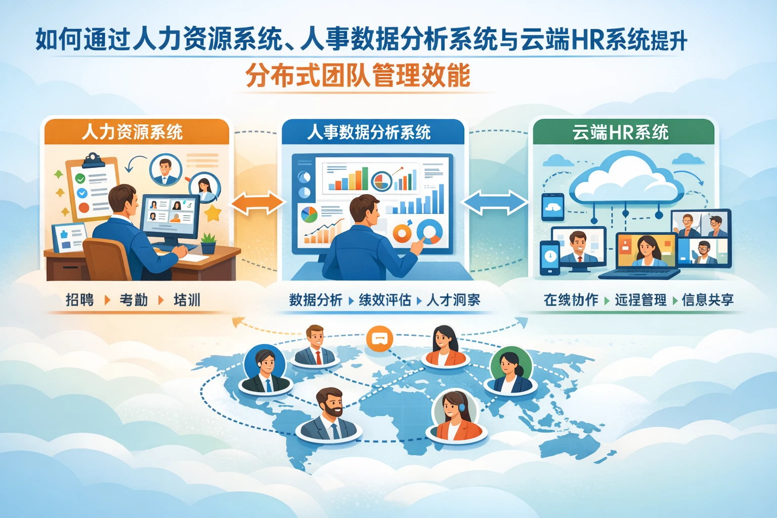 如何通过人力资源系统、人事数据分析系统与云端HR系统提升分布式团队管理效能