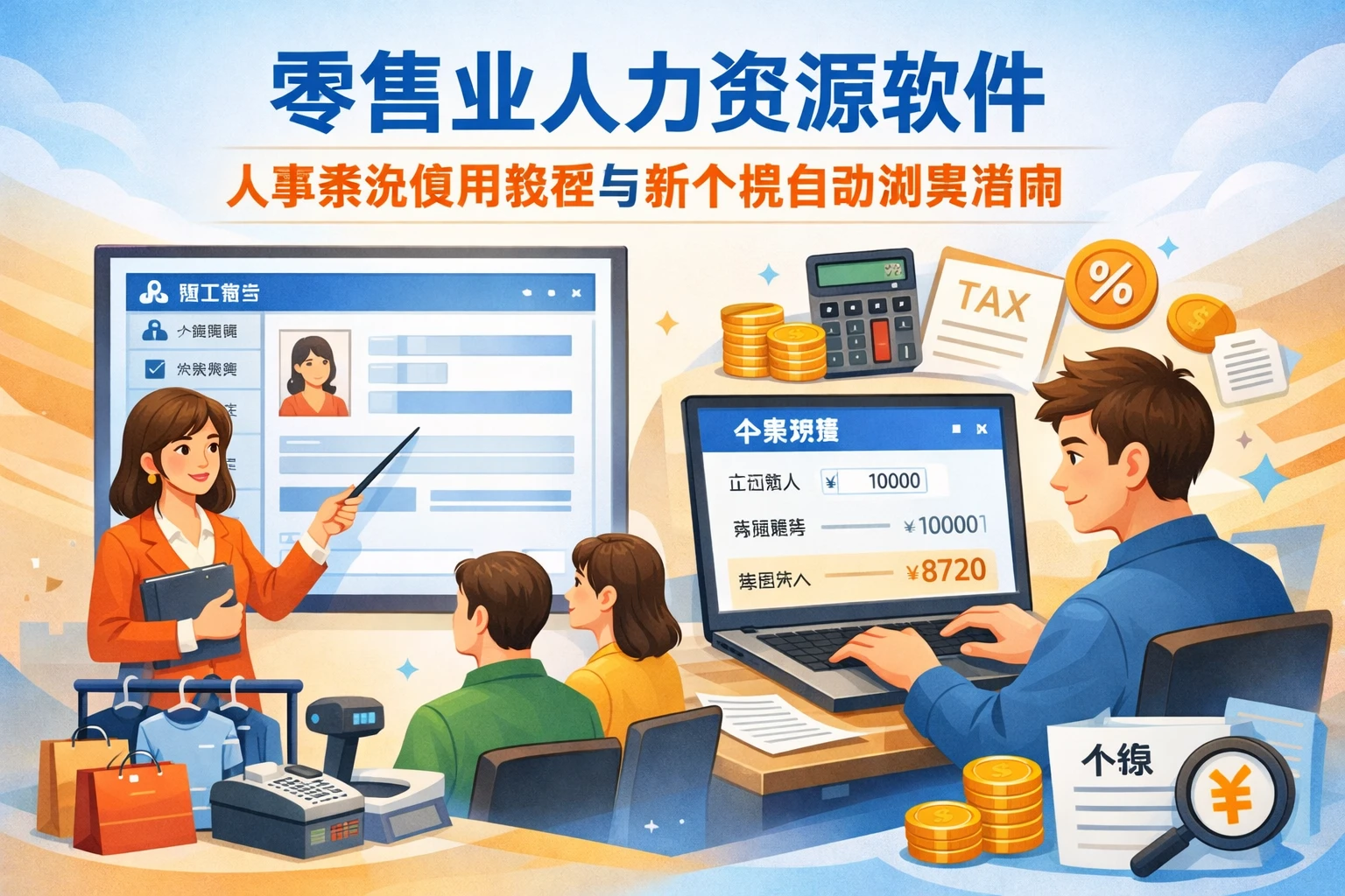零售业人力资源软件：人事系统使用教程与新个税自动测算指南