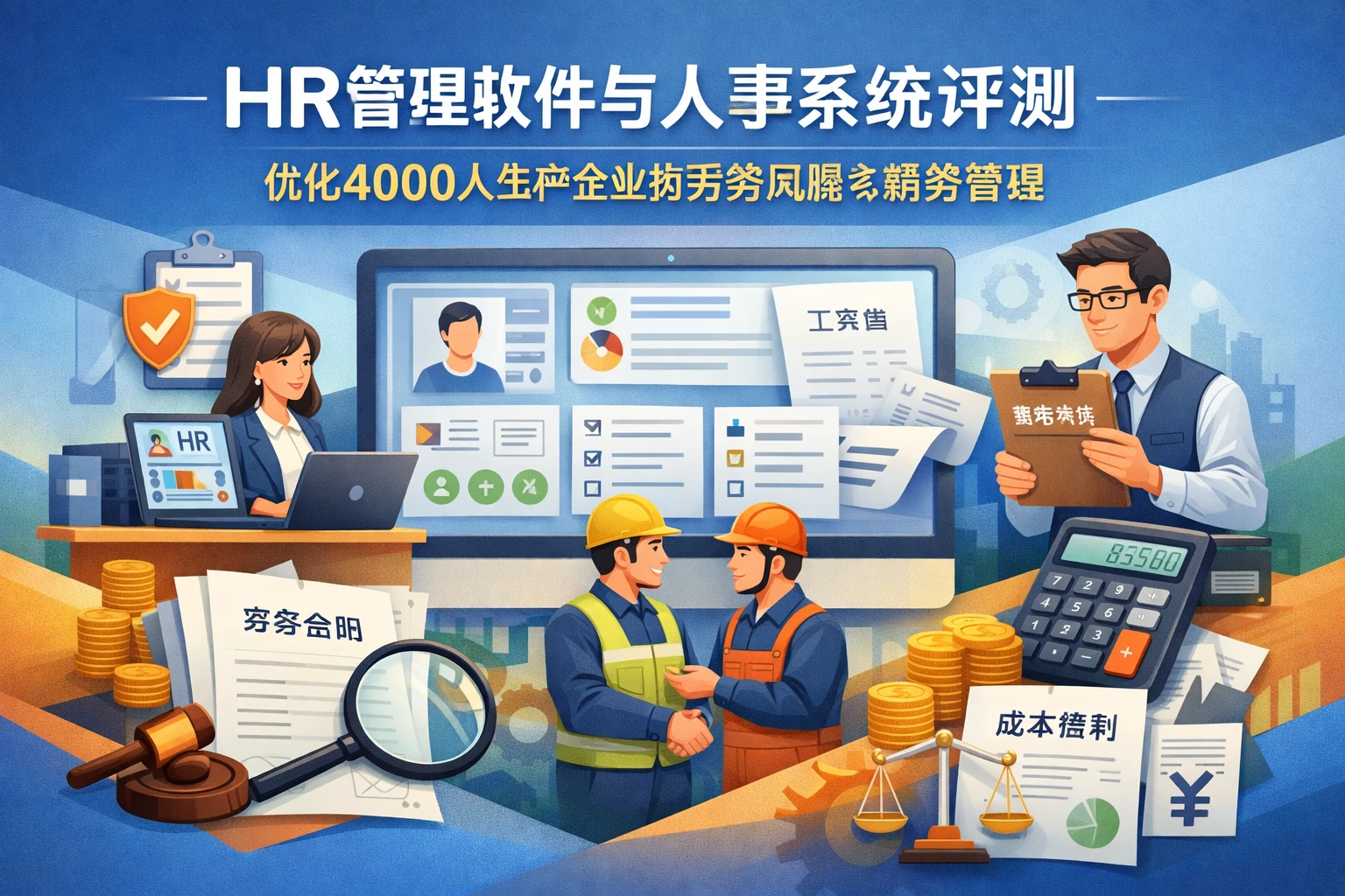 HR管理软件与人事系统评测：优化4000人生产企业的劳务风险与薪资管理