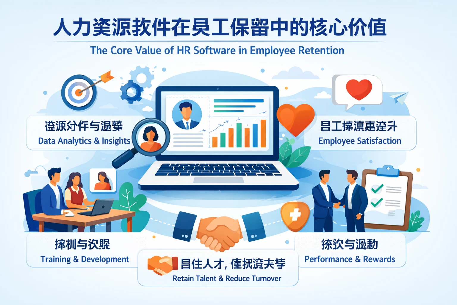 人力资源软件在员工保留中的核心价值