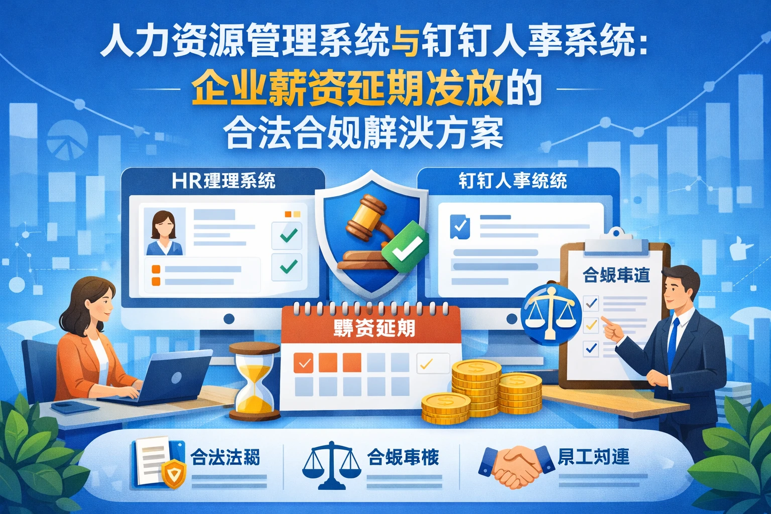 人力资源管理系统与钉钉人事系统：企业薪资延期发放的合法合规解决方案