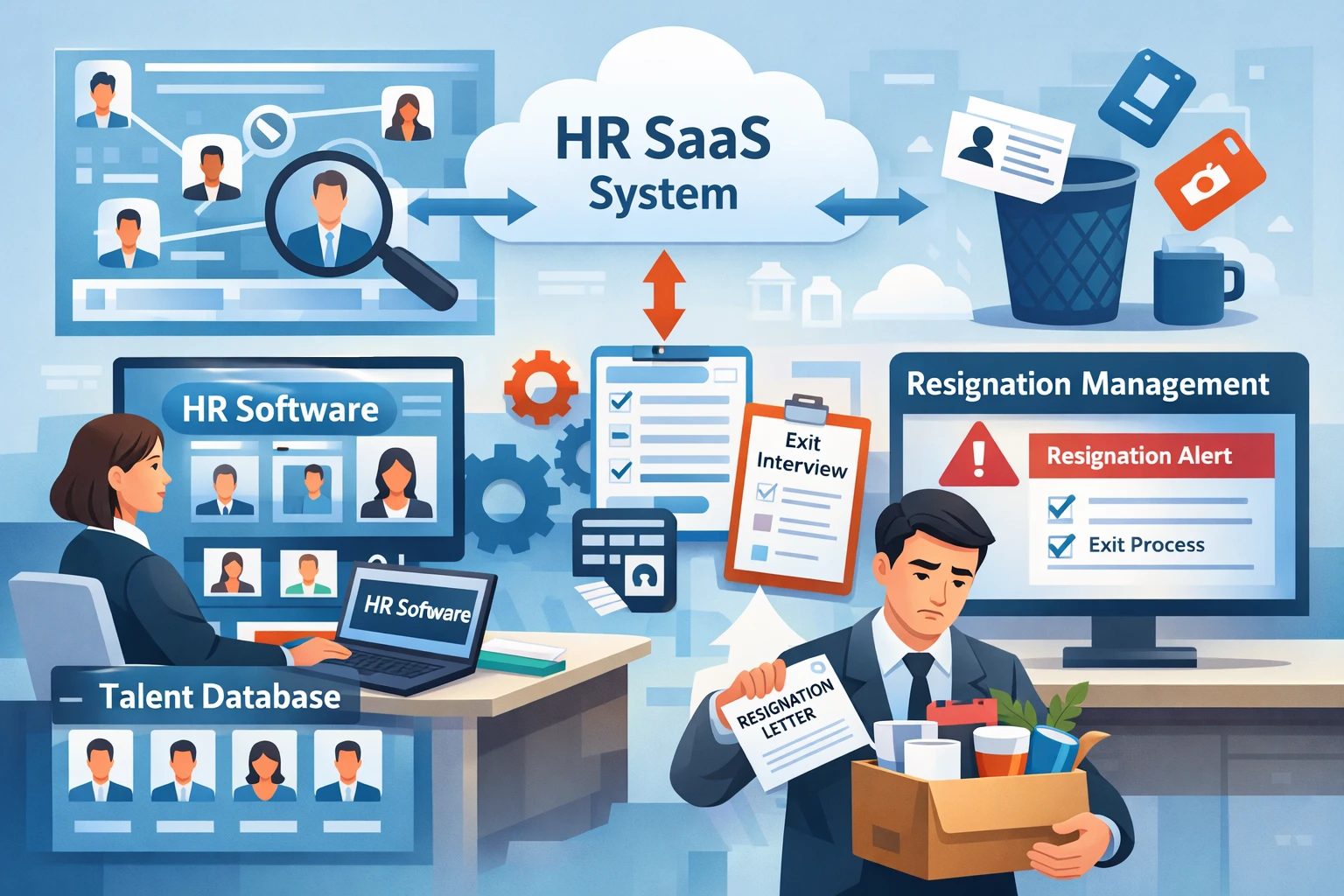 利用HR管理软件与人事SaaS系统优化人才库管理系统，高效处理员工扔证行为