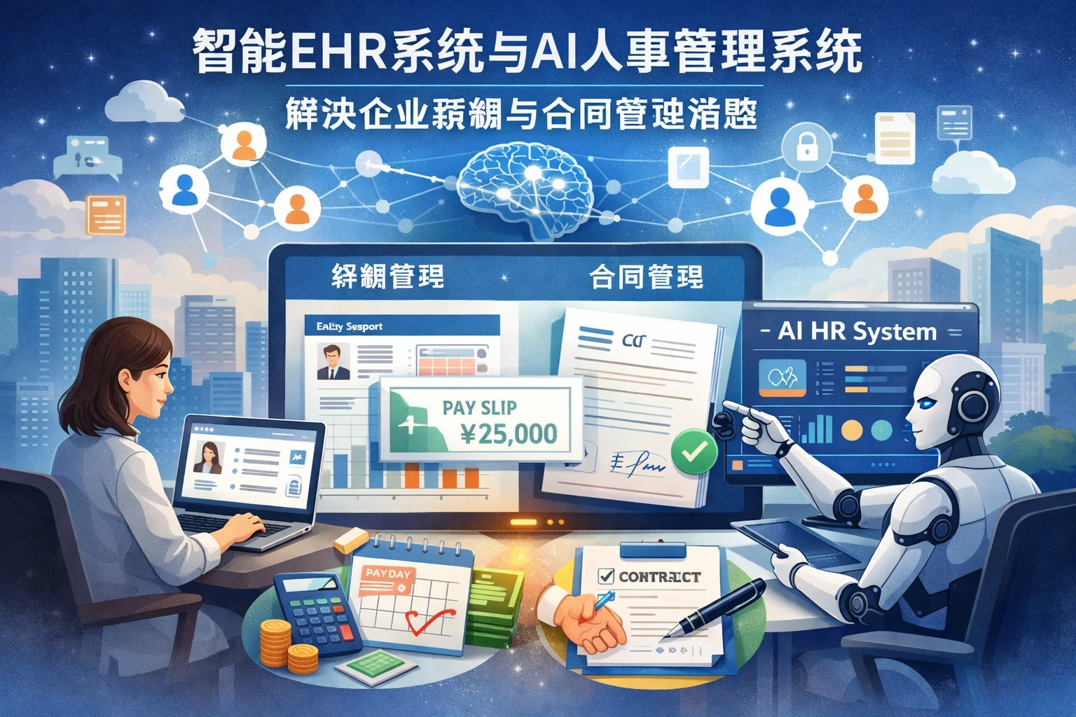 智能ehr系统与AI人事管理系统如何解决企业薪酬与合同管理难题