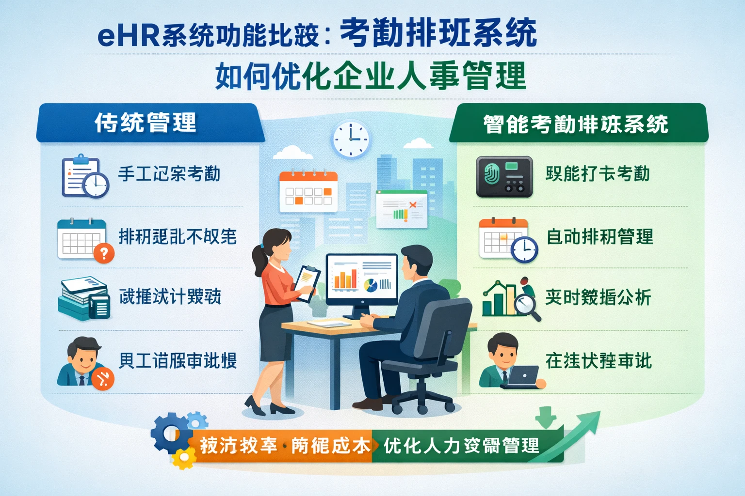 eHR系统功能比较：考勤排班系统如何优化企业人事管理