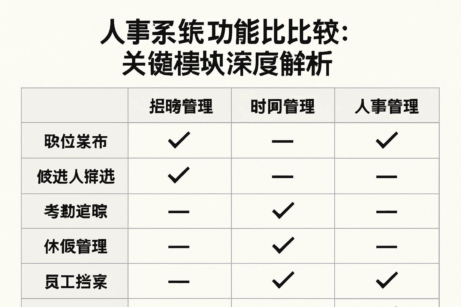 人事系统功能比较：关键模块深度解析