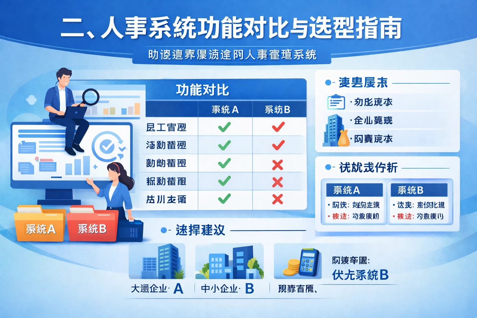 二、人事系统功能对比与选型指南