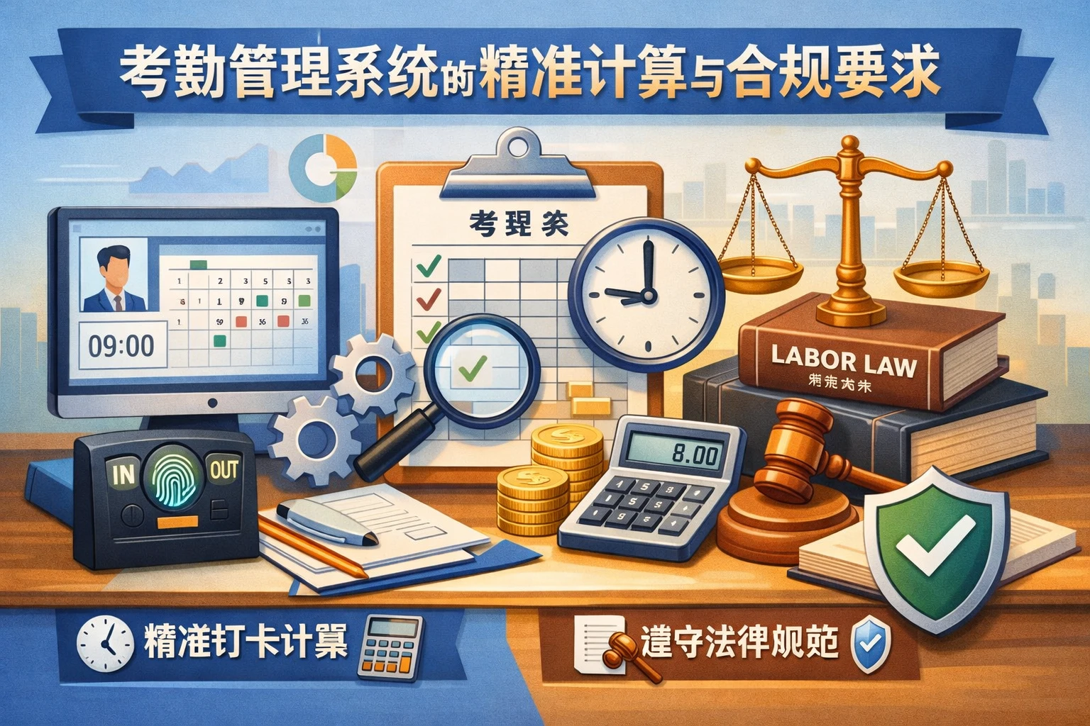 考勤管理系统的精准计算与合规要求
