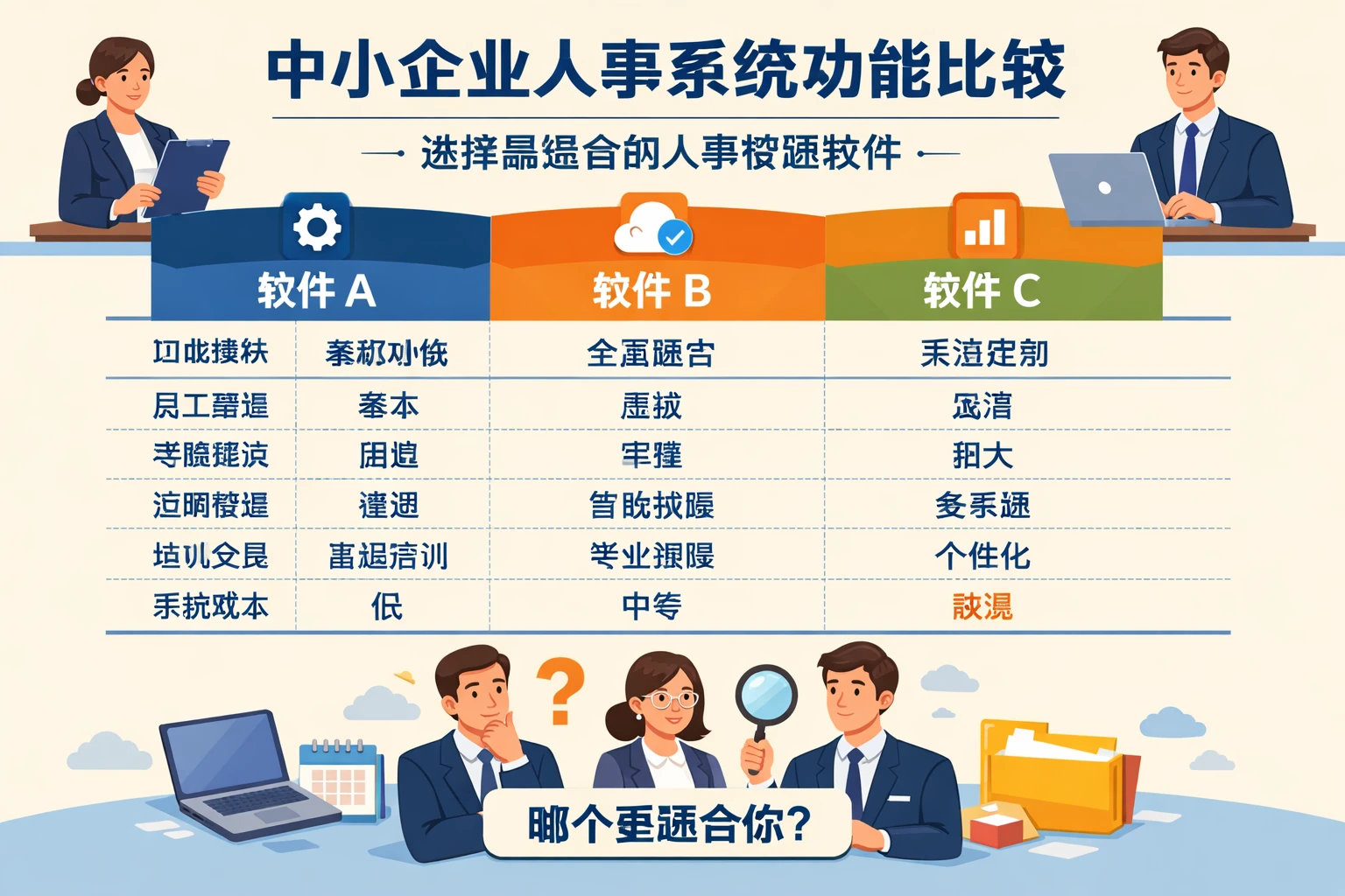 中小企业人事系统功能比较：选择最适合的人事管理软件