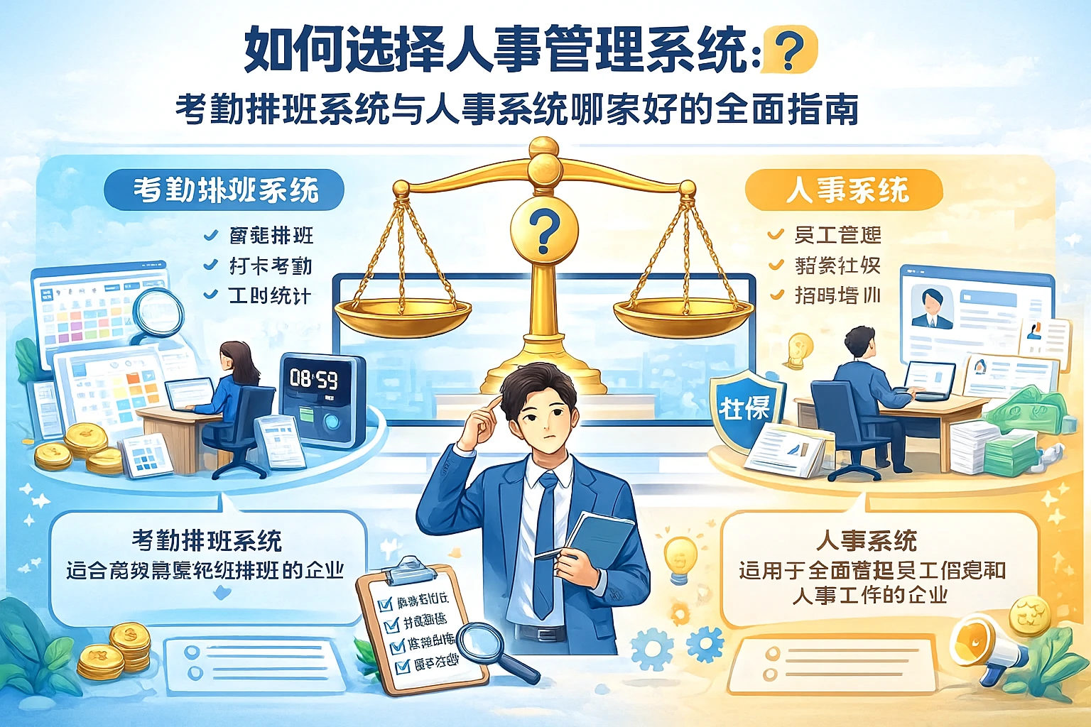 如何选择人事管理系统：考勤排班系统与人事系统哪家好的全面指南