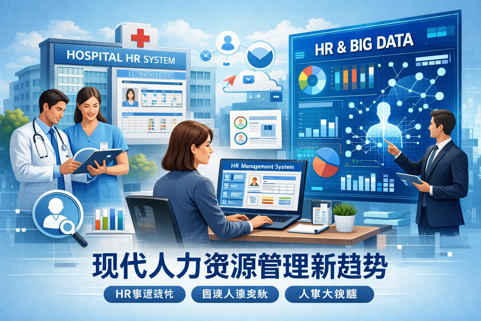 HR管理软件、医院人事系统与人事大数据系统的现代人力资源管理新趋势