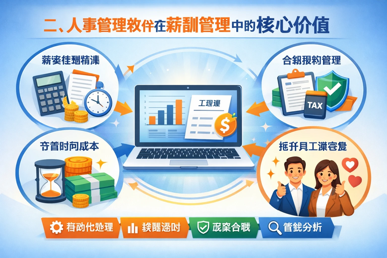 二、人事管理软件在薪酬管理中的核心价值