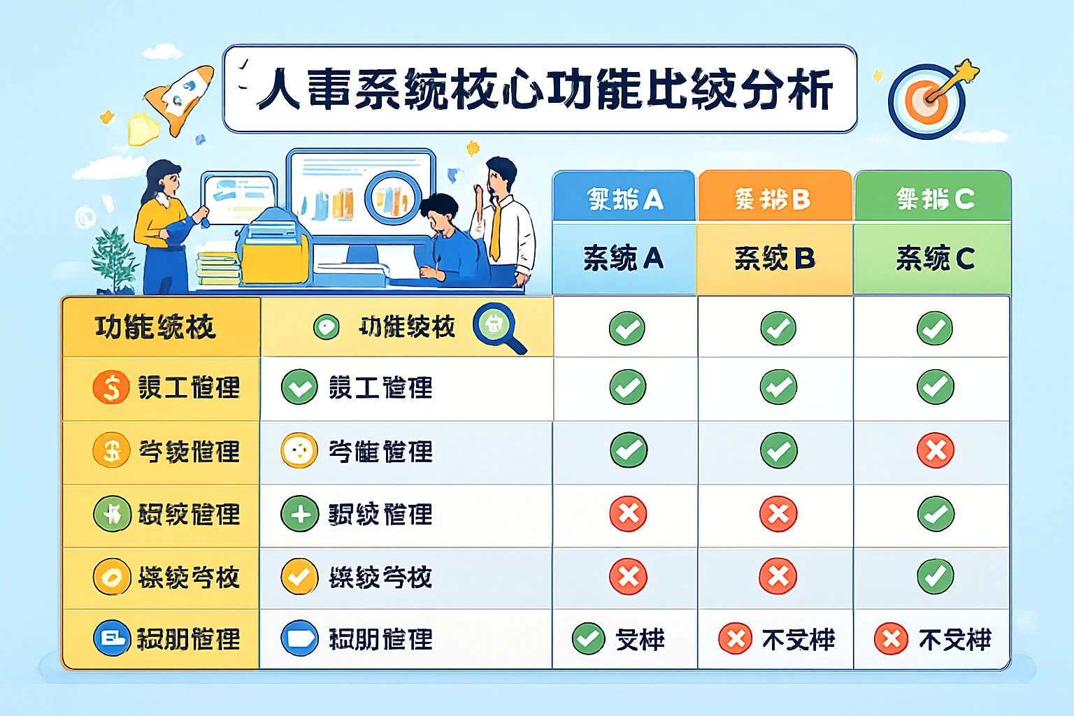 人事系统核心功能比较分析