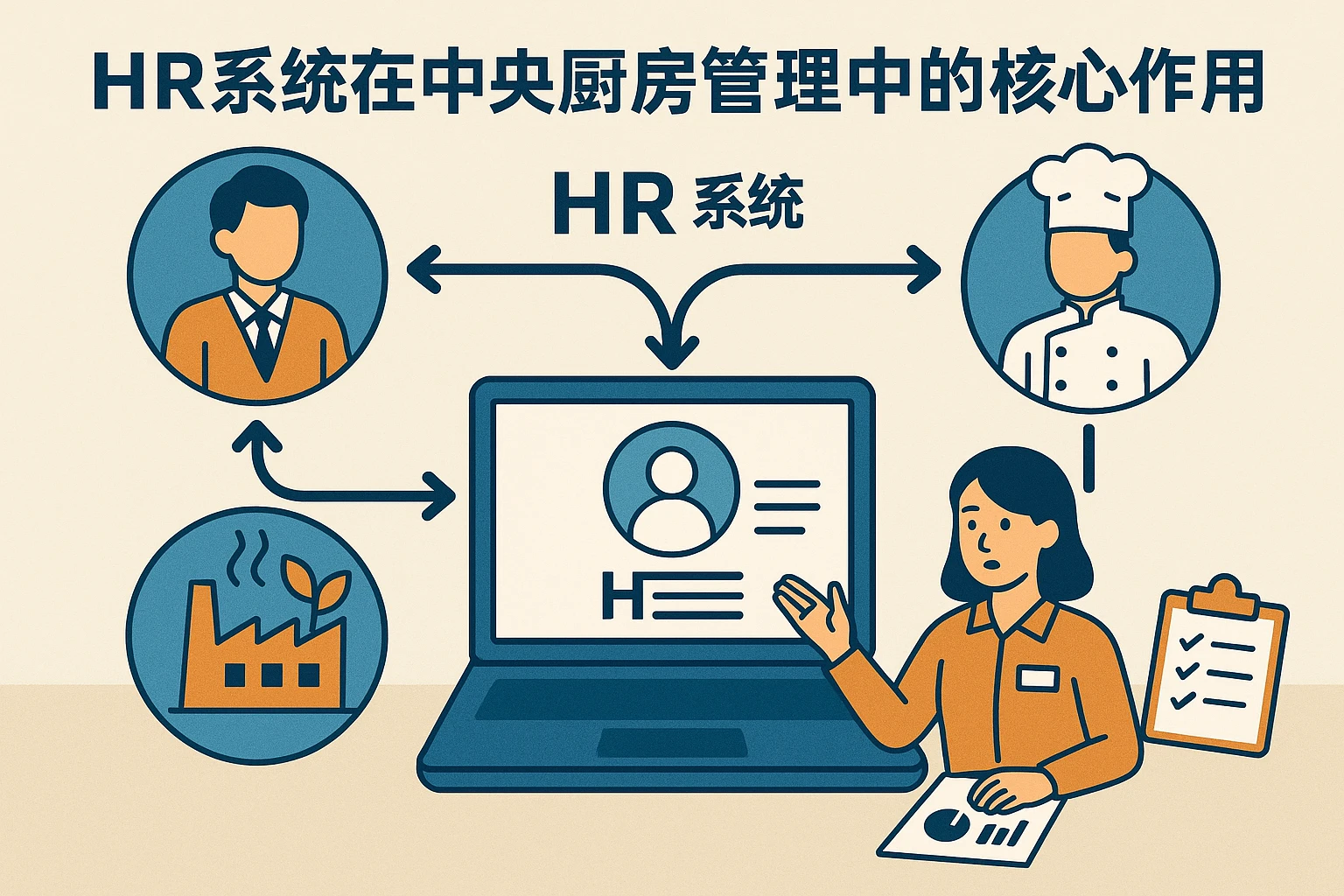 HR系统在中央厨房管理中的核心作用