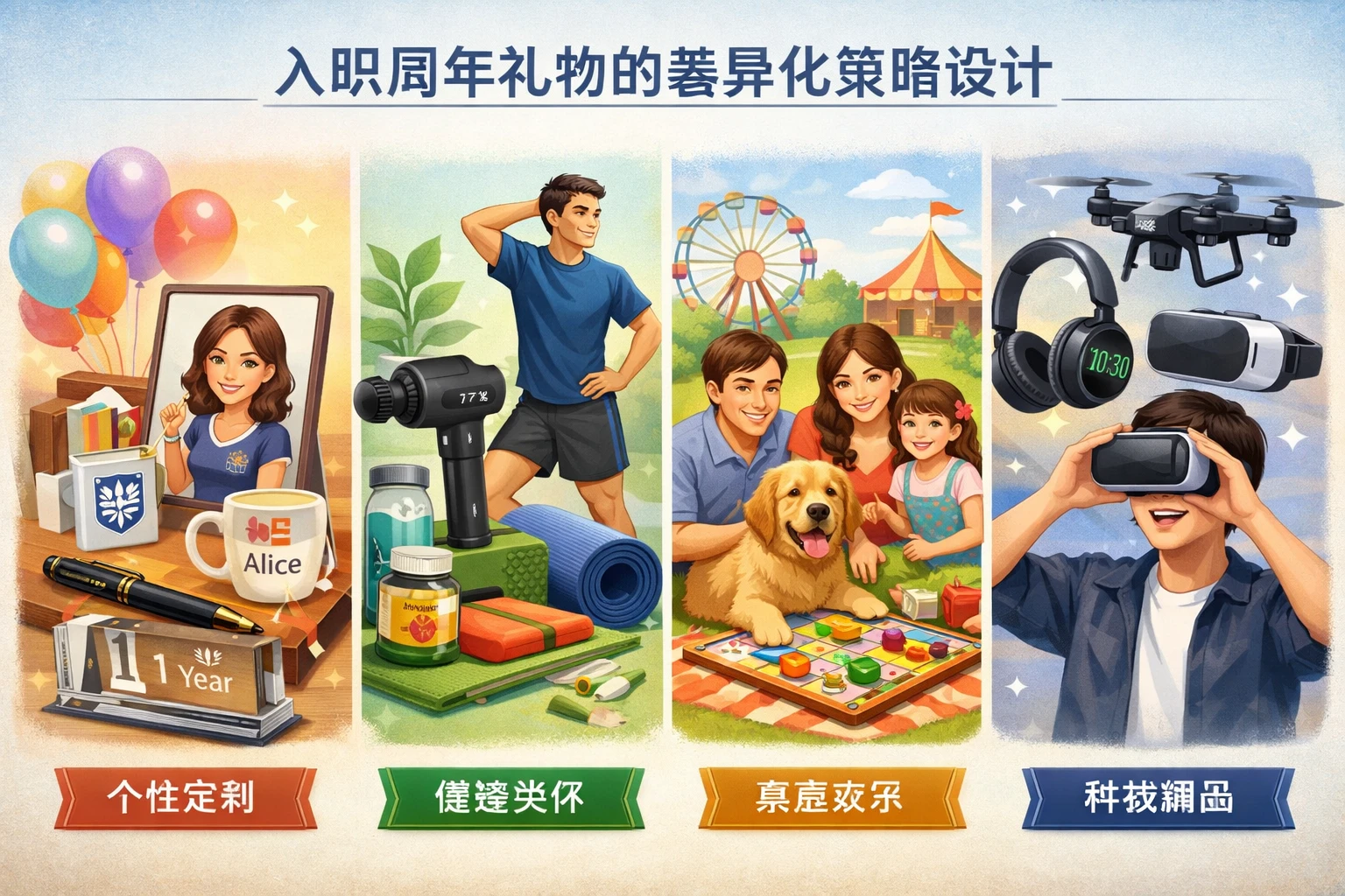 入职周年礼物的差异化策略设计