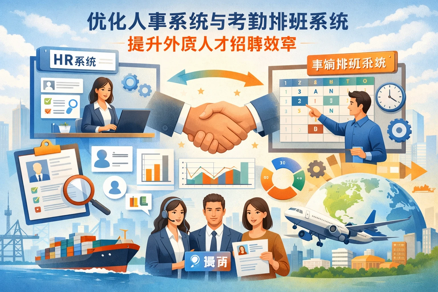 优化人事系统与考勤排班系统，提升外贸人才招聘效率